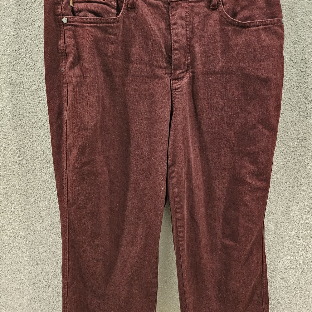 Judy Blue Women's Deep Red Wide Leg Pants